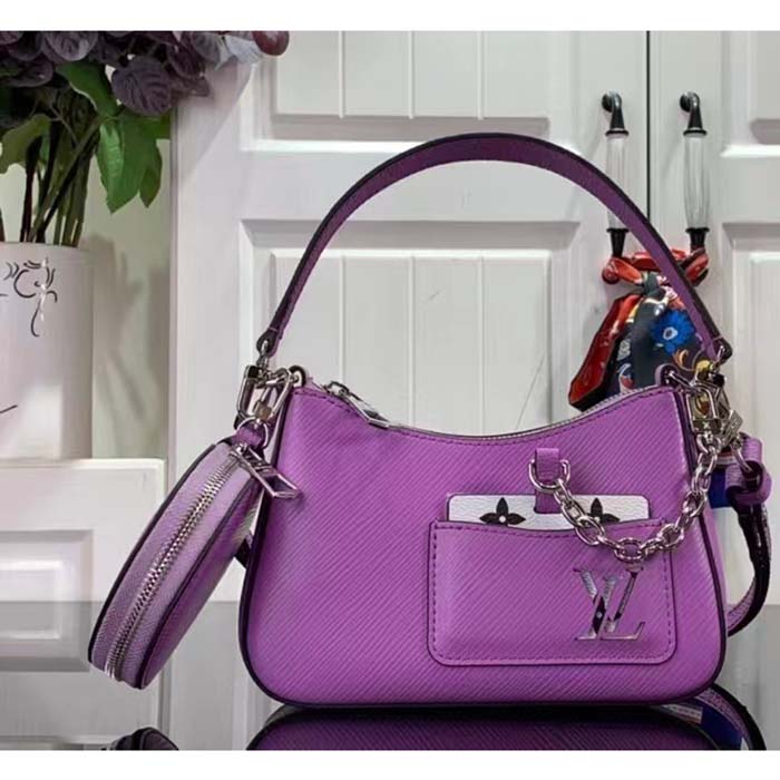 Louis Vuitton Women LV Marellini Handbag Lilas Provence Lilac Epi Grained Cowhide Leather