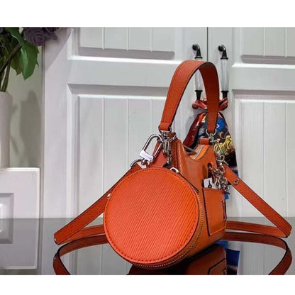 Louis Vuitton Women LV Marellini Handbag Orange Minnesota Epi Grained Smooth Cowhide Leather