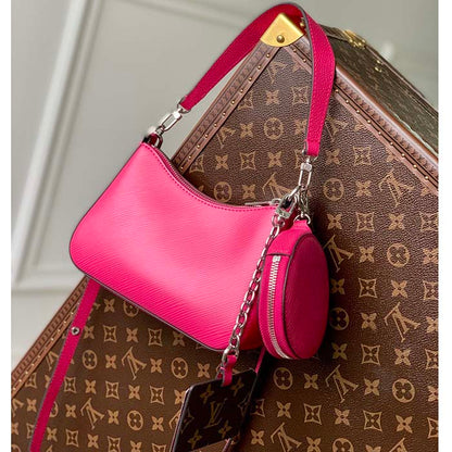 Louis Vuitton Women LV Marellini Handbag Rose Miami Pink Epi Grained Cowhide Leather