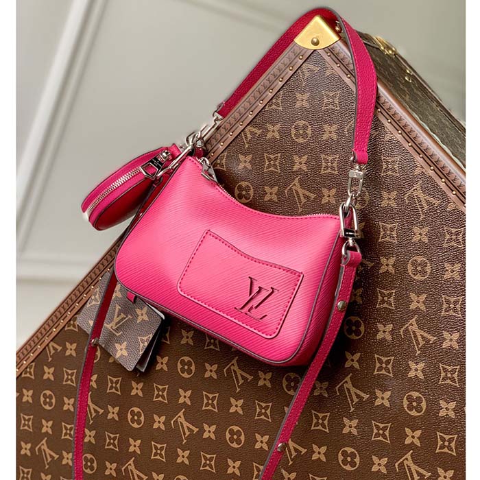 Louis Vuitton Women LV Marellini Handbag Rose Miami Pink Epi Grained Cowhide Leather