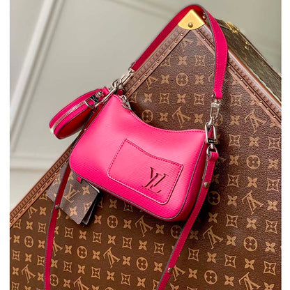 Louis Vuitton Women LV Marellini Handbag Rose Miami Pink Epi Grained Cowhide Leather