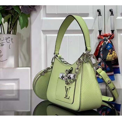 Louis Vuitton Women LV Marellini Handbag Vert Noto Green Epi Grained Smooth Cowhide Leather