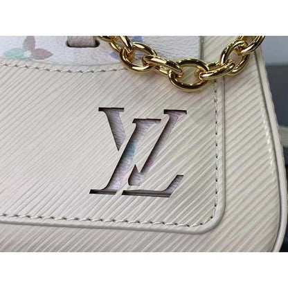 Louis Vuitton Women LV Marellini Handbag White Quartz Epi Grained Cowhide Leather