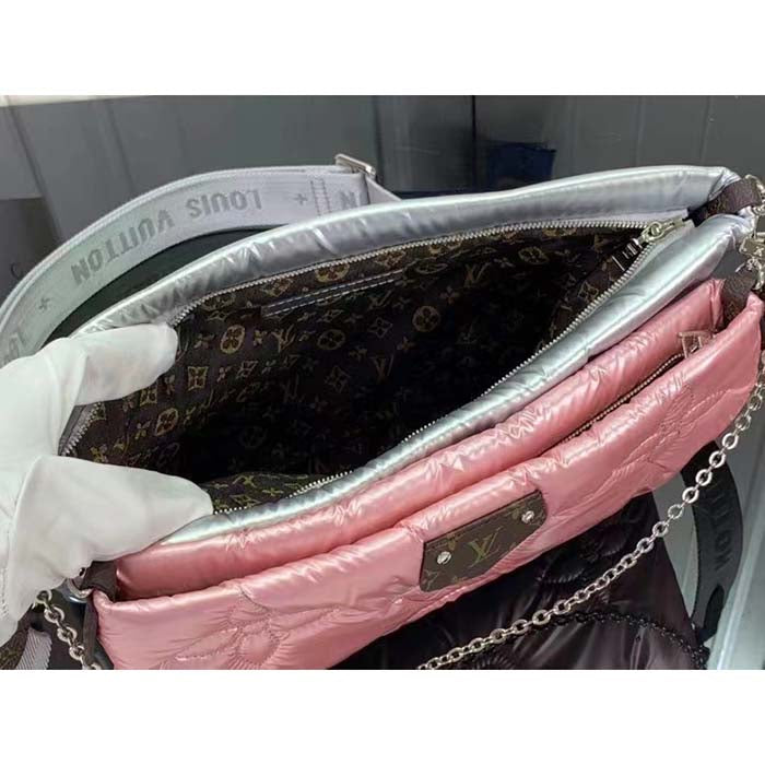 Louis Vuitton Women LV Maxi Multi-Pochette Accessoires Silver Pale Pink Recycled Nylon Econyl