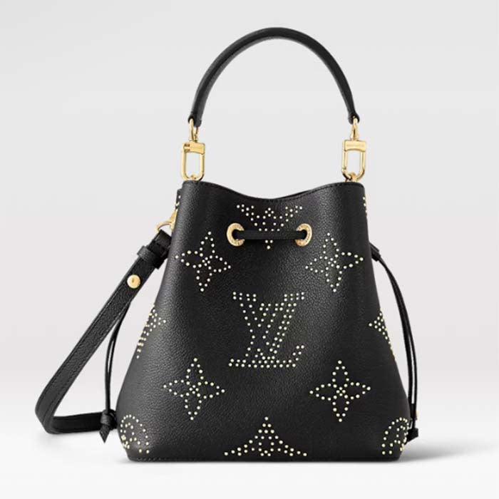 Louis Vuitton Women LV Néonoé BB Black Monogram Empreinte Grained Cowhide Leather Studs