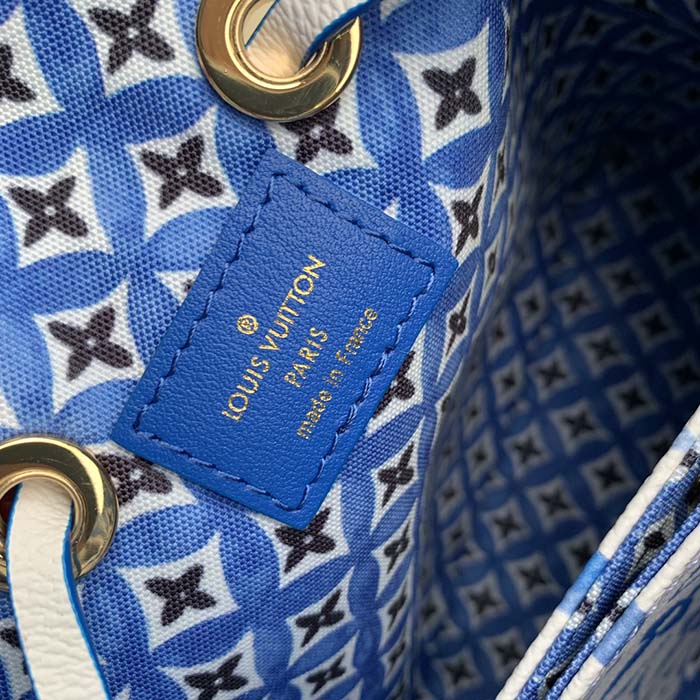 Louis Vuitton Women LV Néonoé BB Blue Monogram Coated Canvas Textile Lining