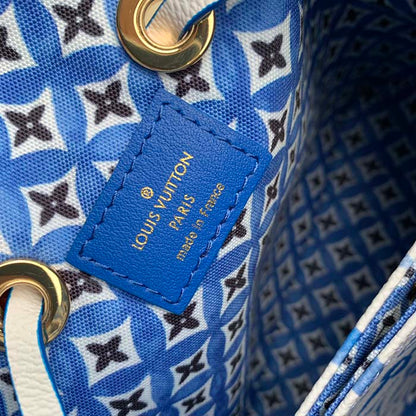 Louis Vuitton Women LV Néonoé BB Blue Monogram Coated Canvas Textile Lining