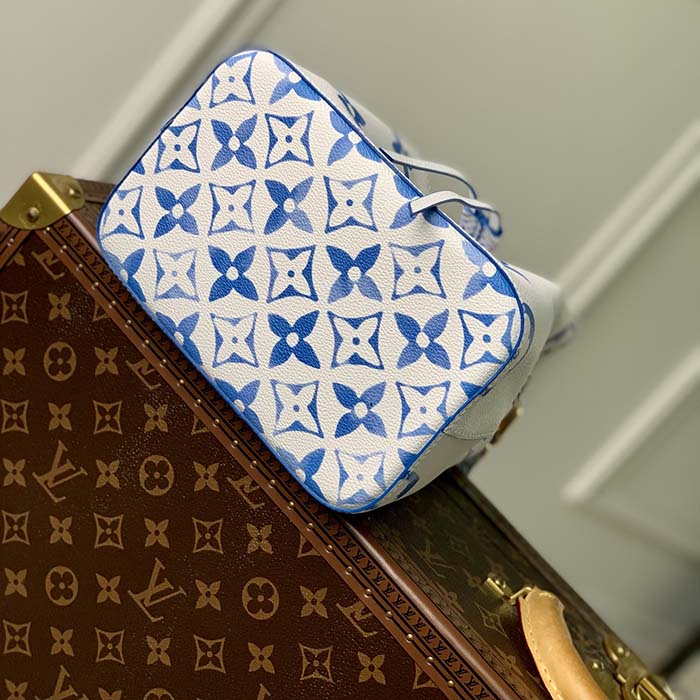 Louis Vuitton Women LV Néonoé BB Blue Monogram Coated Canvas Textile Lining