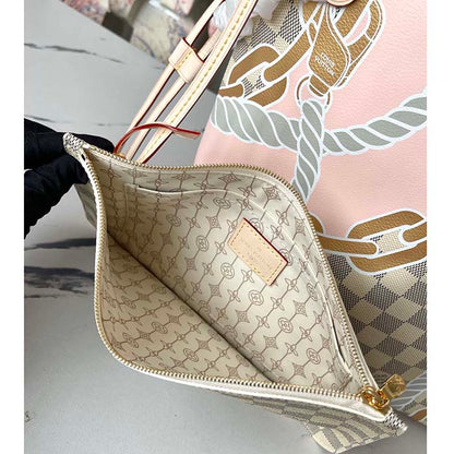 Louis Vuitton Women LV Neverfull MM Tote New Spring Collection Nautical