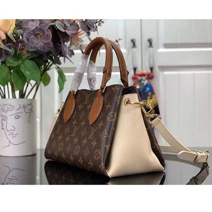 Louis Vuitton Women LV Opéra BB Cream Monogram Coated Canvas Cowhide Leather