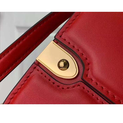 Louis Vuitton Women LV Orsay MM Handbag Red Cowhide Leather Flap Closure N-Lock