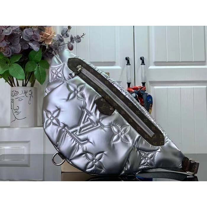 Louis Vuitton Unisex LV Pillow Maxi Bumbag Silver Recycled Metallic Nylon