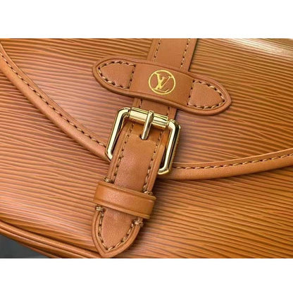 Louis Vuitton Women LV Saumur BB Safran Brown Epi Grained Cowhide Leather