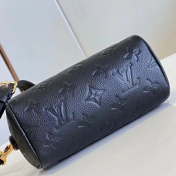 Louis Vuitton Women LV Speedy Bandoulière 20 Black Embossed Grained Cowhide Leather