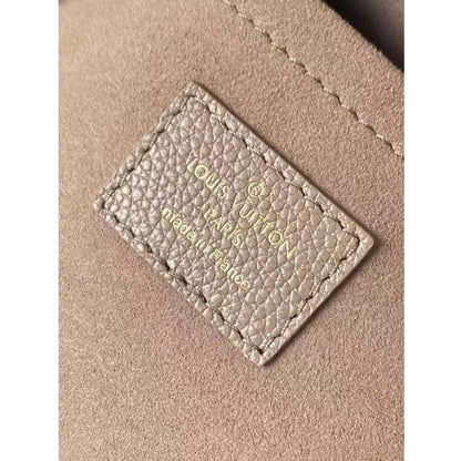 Louis Vuitton Women LV Speedy Bandouliere 20 Handbag Gray Beige Monogram Empreinte Embossed Cowhide