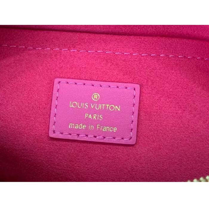 Louis Vuitton Women LV Speedy Bandouliere 20 Handbag Rose Calfskin Double Zip