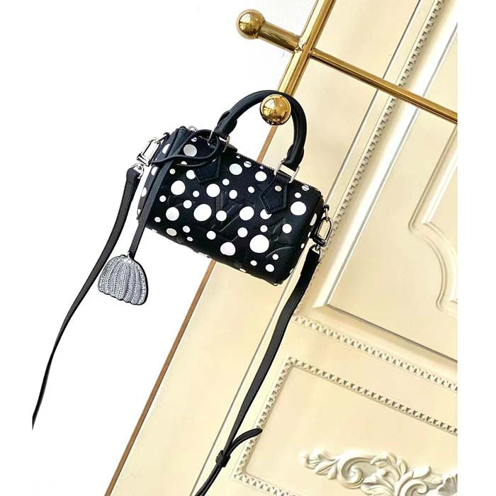 Louis Vuitton Women LVxYK Nano Speedy Black White Embossed Grained Monogram Empreinte Cowhide