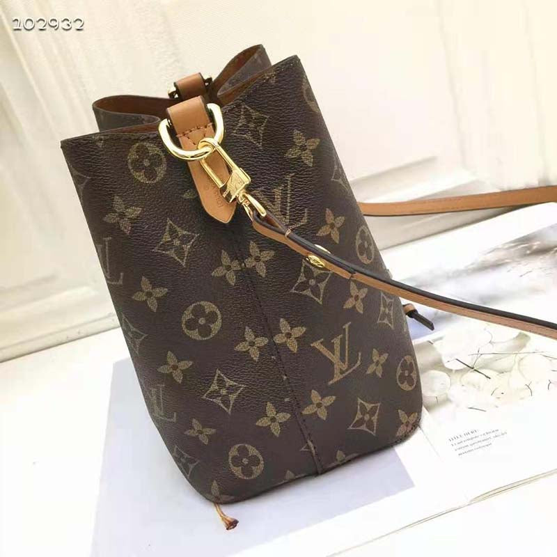 Louis Vuitton Women NéoNoé MM Bucket Bag Caramel Brown Monogram Coated Canvas