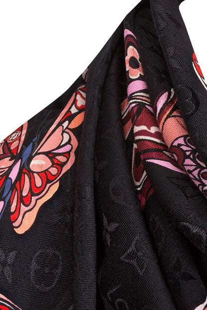 LOUIS VUITTON World Of Love Monogram Shawl Noir
