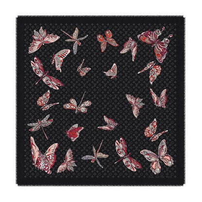 LOUIS VUITTON World Of Love Monogram Shawl Noir