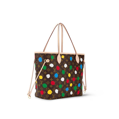 LOUIS VUITTON X YAYOI KUSAMA MONOGRAM NEVERFULL MM TOTE BAG