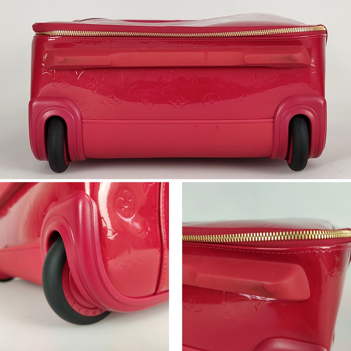 LOUIS VUITTON Pegase 45 trolley in red patent leather