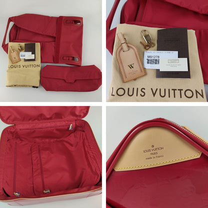 LOUIS VUITTON Pegase 45 trolley in red patent leather