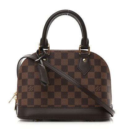 LOUIS VUITTON DAMIER EBENE ALMA BB BAG