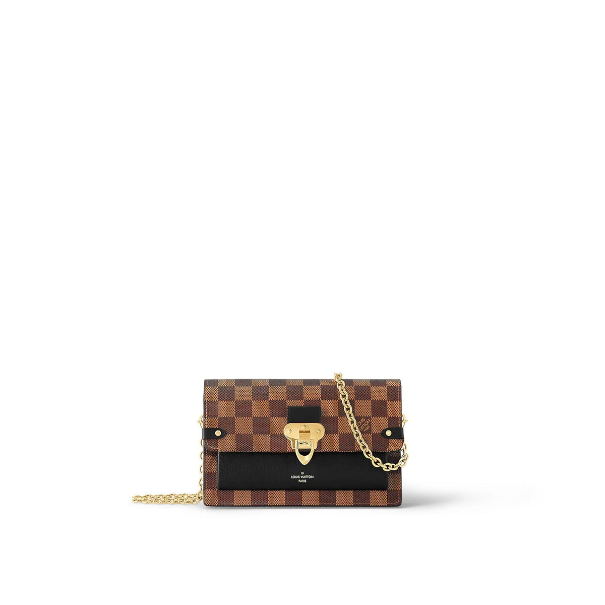 LOUIS VUITTON DAMIER EBENE VAVIN CHAIN WALLET ON CHAIN