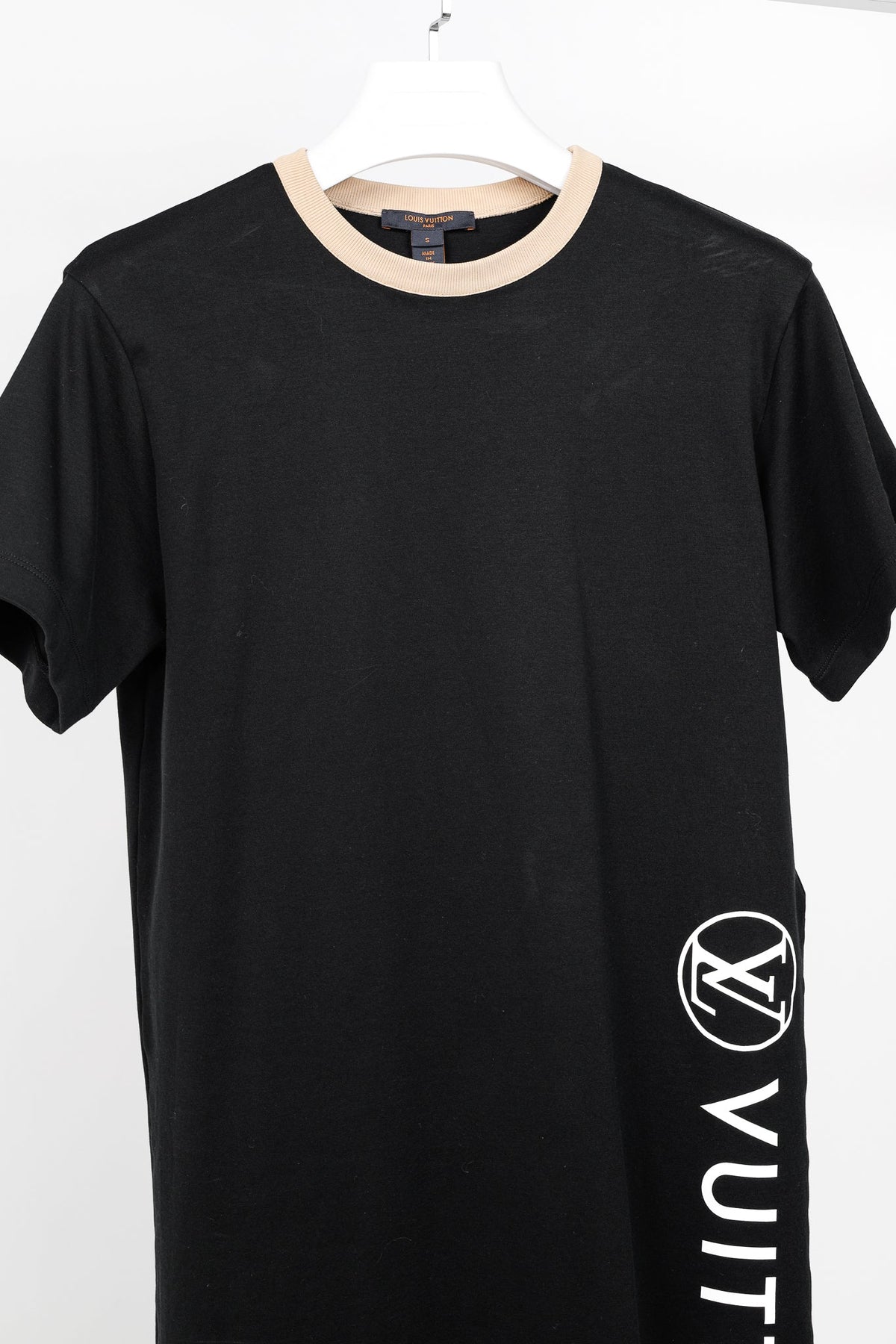 Louis Vuitton Vuittamins Black Cotton Jersey Logo T-Shirt Dress