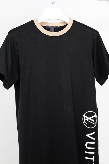 Louis Vuitton Vuittamins Black Cotton Jersey Logo T-Shirt Dress