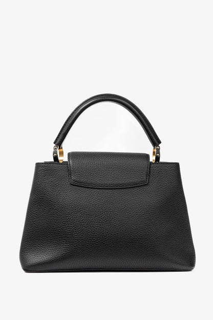 Louis Vuitton Capucines MM Black Taurillon Leather Handbag