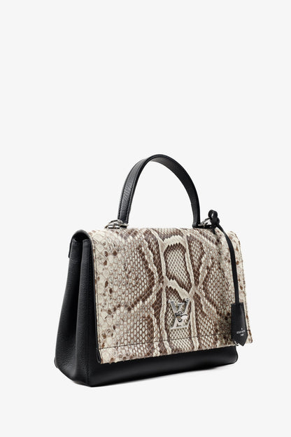 Louis Vuitton Black Python & Calfskin Lockme II Bag