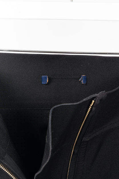 Louis Vuitton Black Stretch Piped Flared Pants