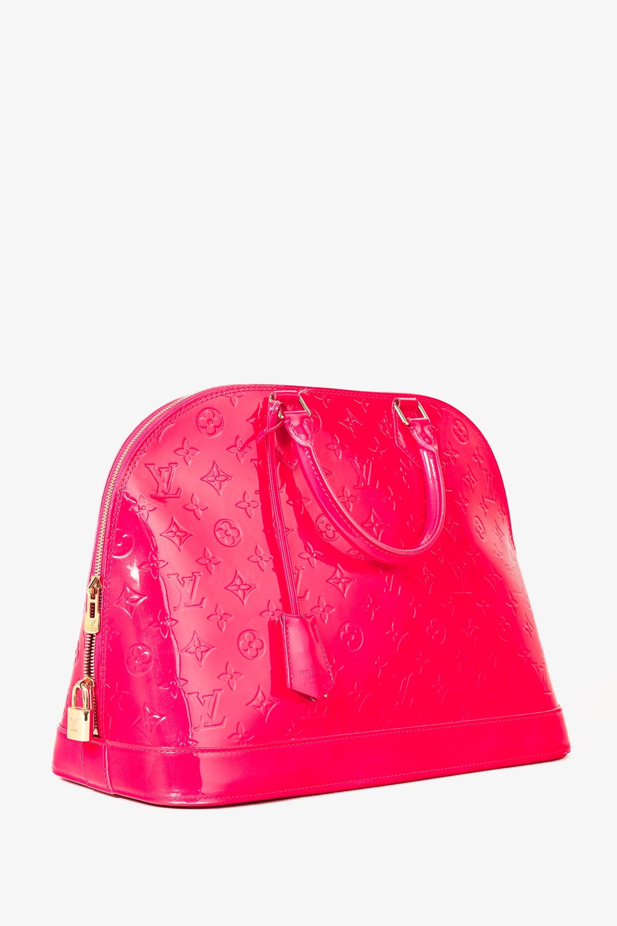 Louis Vuitton Alma GM Rose Pop Monogram Vernis Tote
