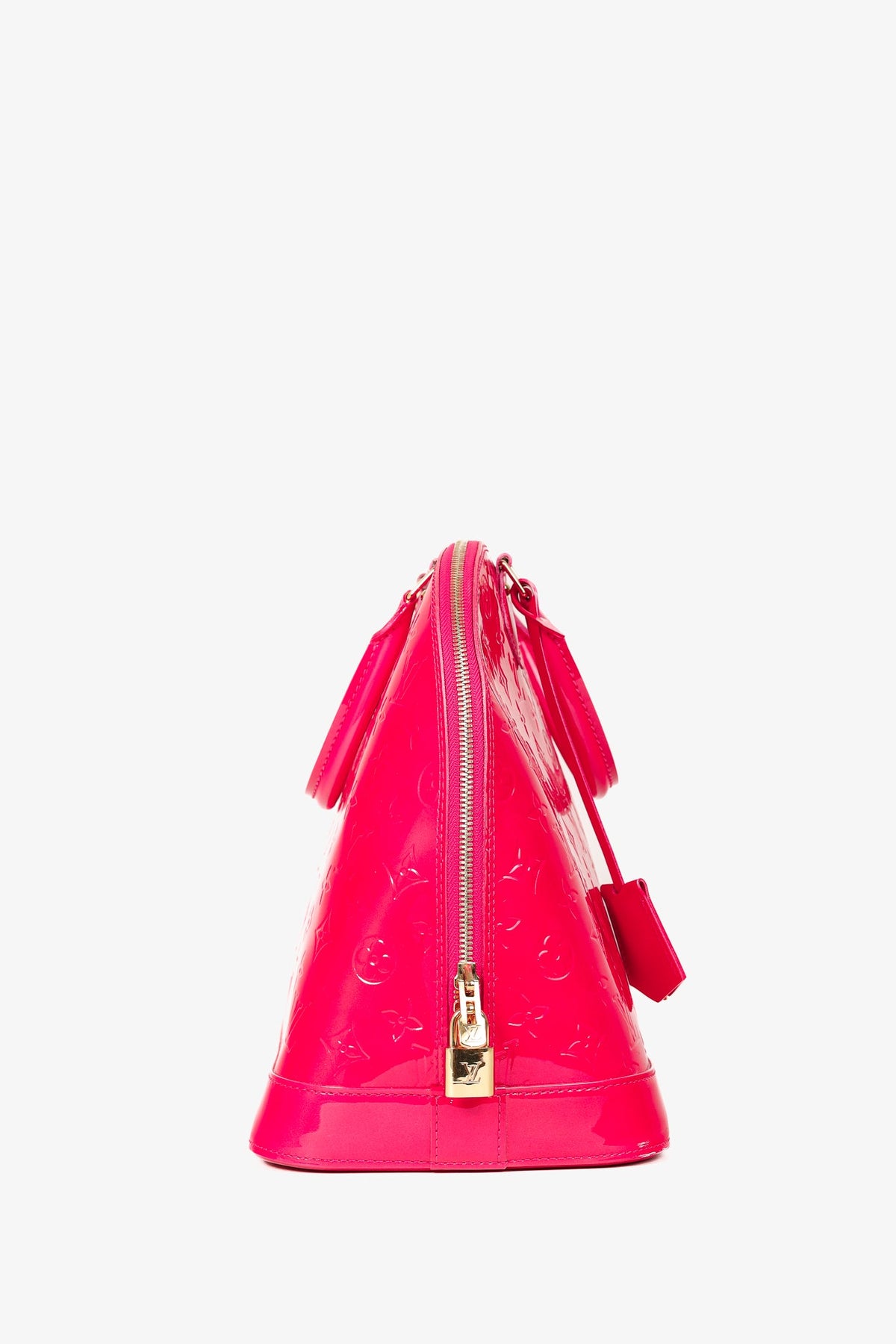 Louis Vuitton Alma GM Rose Pop Monogram Vernis Tote