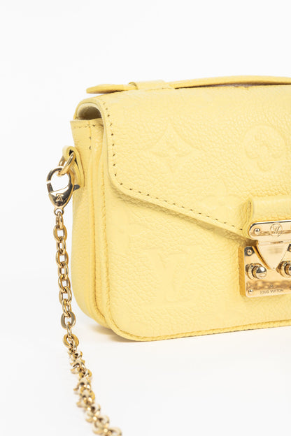 Louis Vuitton Micro Metis Jaune Monogram Empreinte Leather Mini Bag