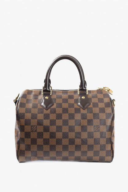Louis Vuitton Speedy Bandouliere NM 25 Damier Ebene Canvas Handbag