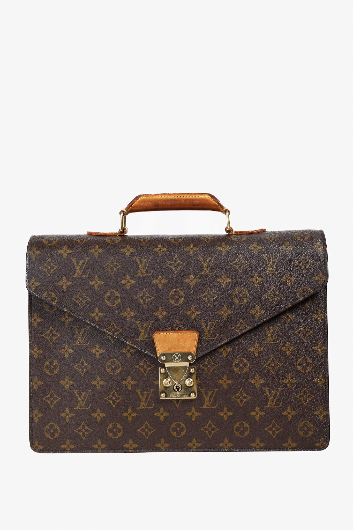 Louis Vuitton Vintage Brown Monogram Canvas Briefcase