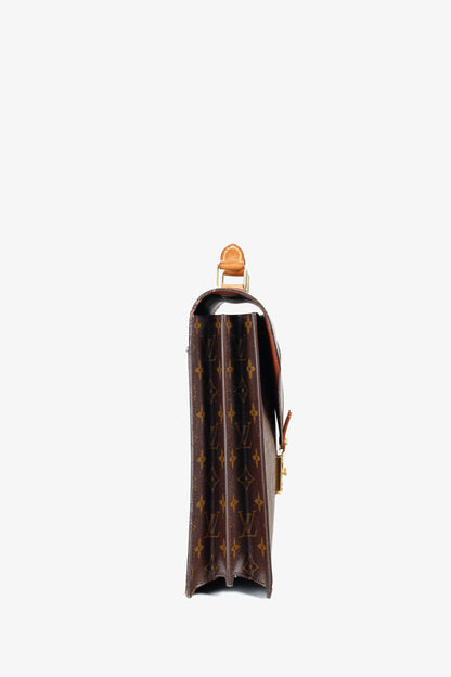 Louis Vuitton Vintage Brown Monogram Canvas Briefcase