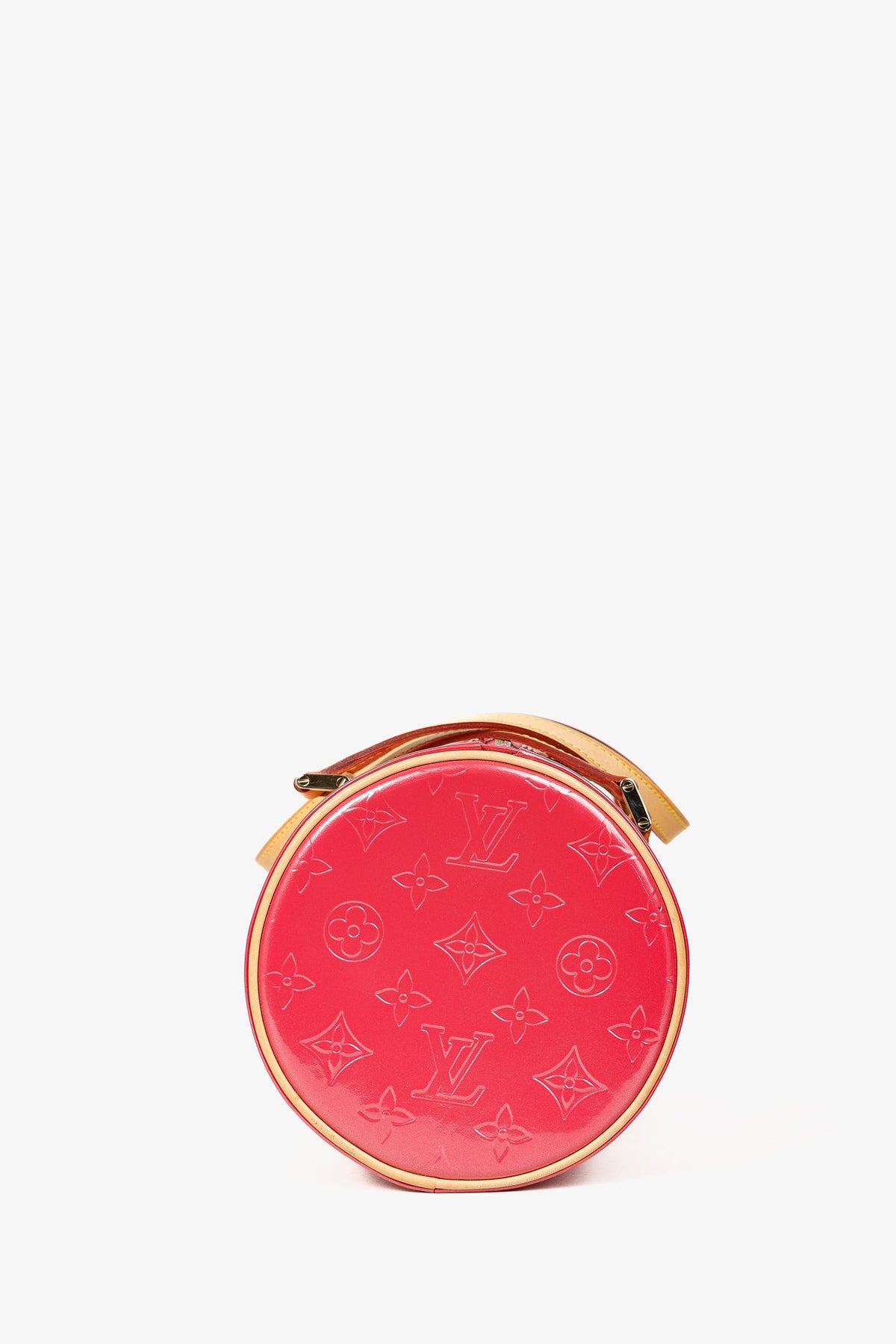 Louis Vuitton Bedford Framboise Monogram Vernis Leather Barrel Bag