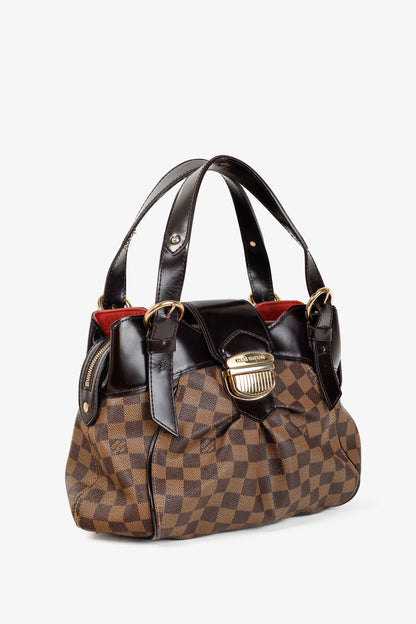 Louis Vuitton Brown Damier Ebene Sistina PM Double Handle Bag