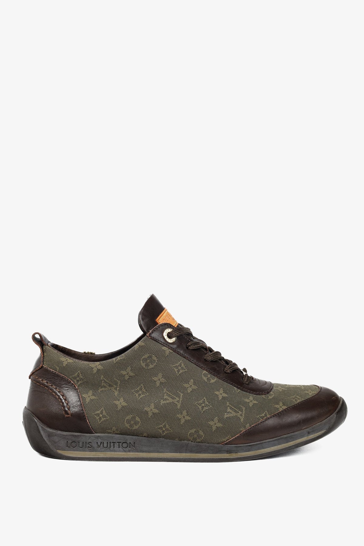 Louis Vuitton Khaki Mini Lin Monogram Canvas Sneakers