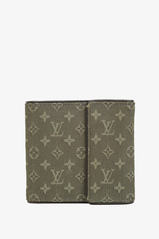 Louis Vuitton Porte-Billets Khaki Monogram Canvas Mini Lin Compact Wallet