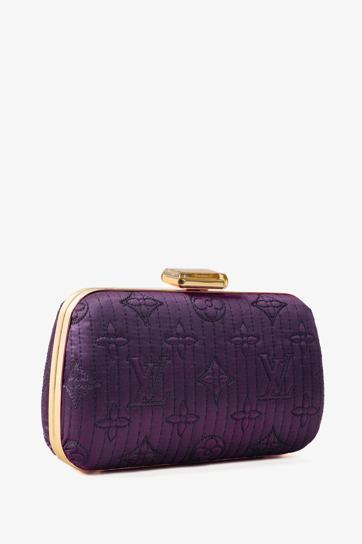 Louis Vuitton Minaudière Plum Monogram Motard Clutch