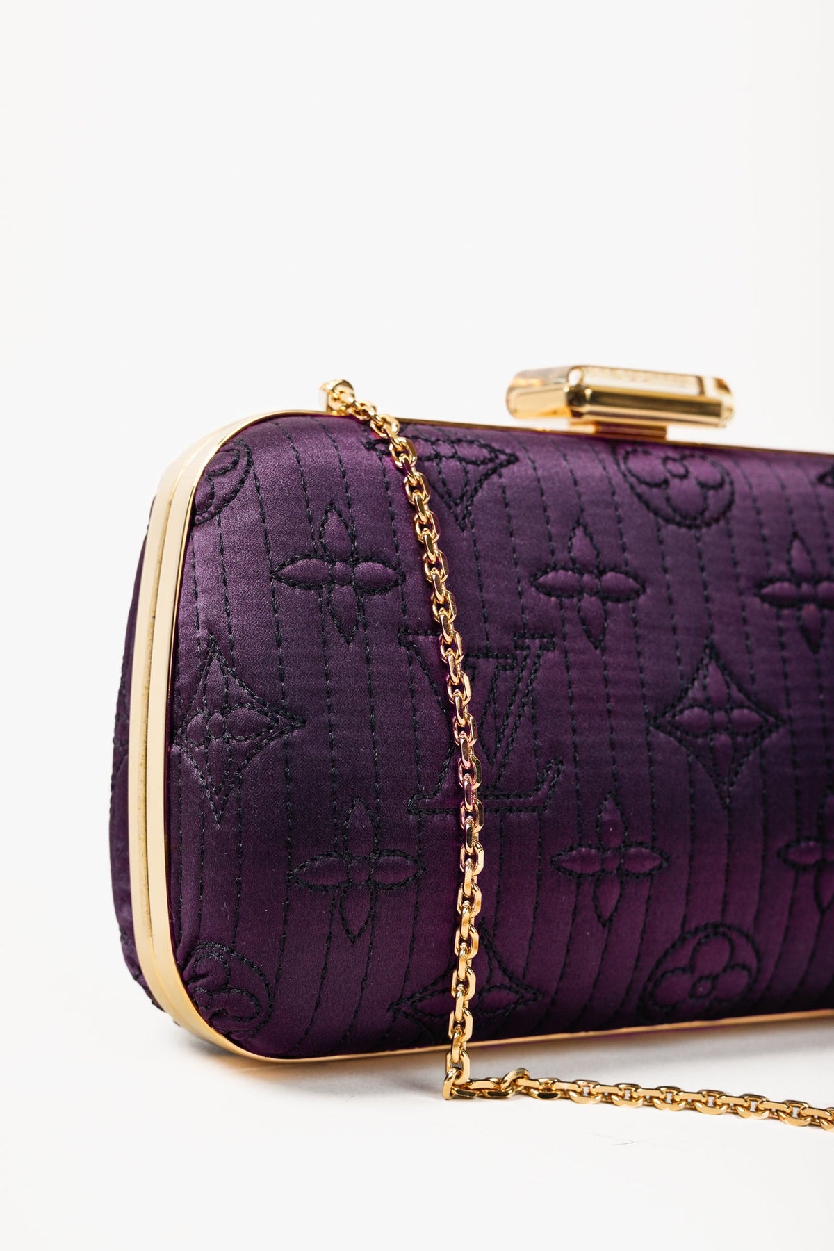 Louis Vuitton Minaudière Plum Monogram Motard Clutch