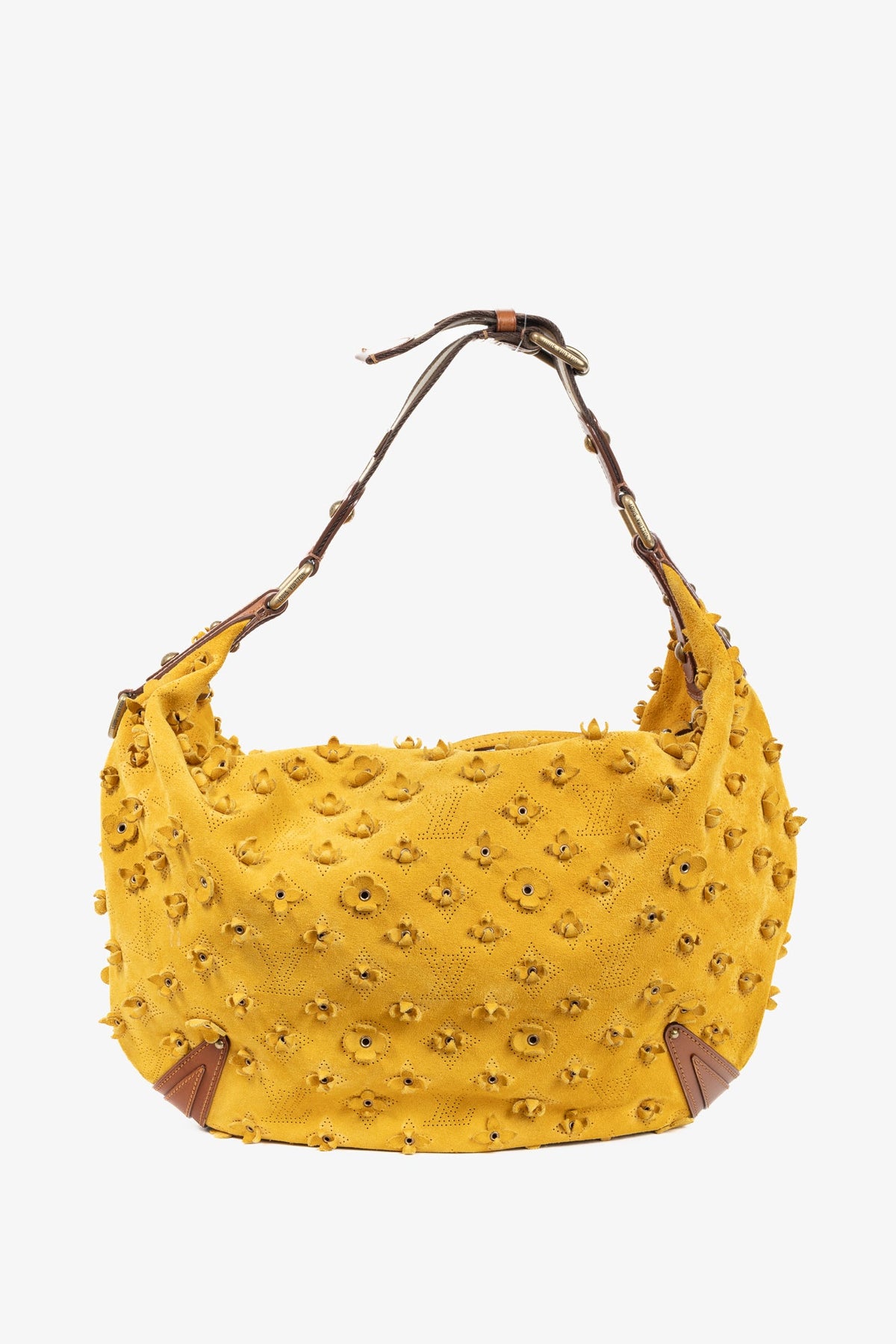 Louis Vuitton Onatah Fleurs GM Mais Suede Hobo Bag
