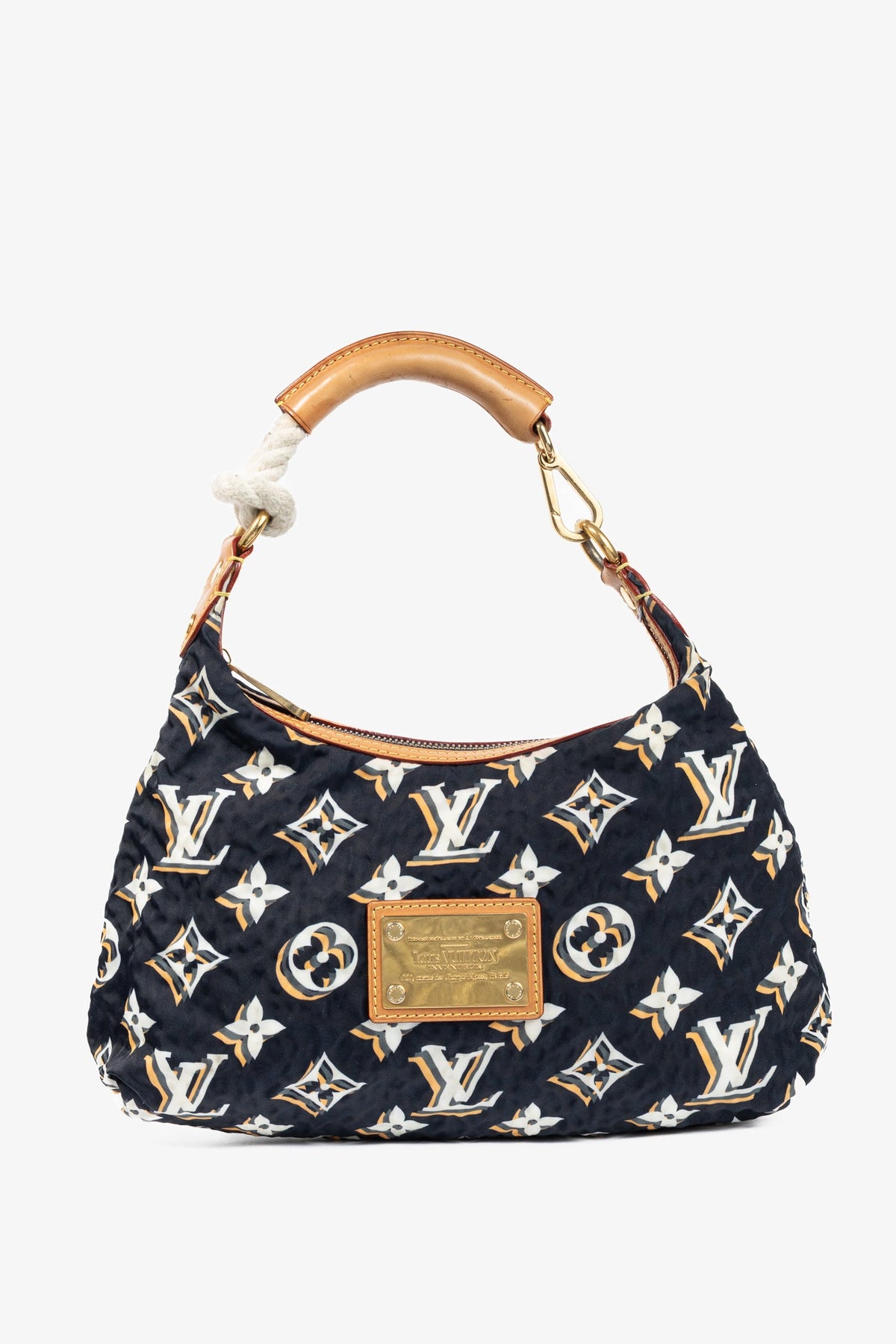 Louis Vuitton Cruise 2010 Bulles PM Navy Nylon Monogram Handbag
