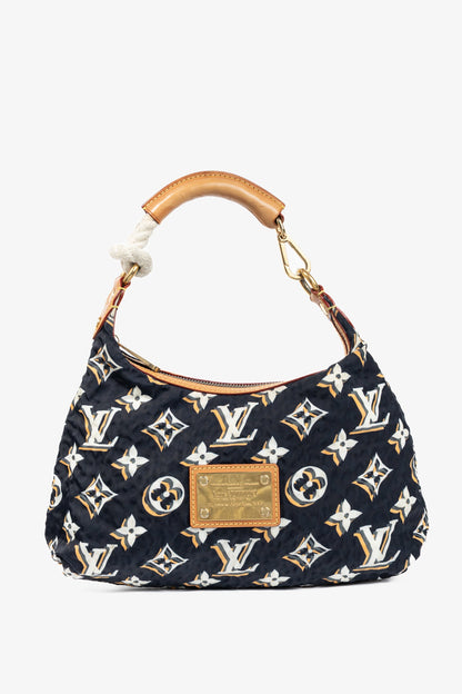 Louis Vuitton Cruise 2010 Bulles PM Navy Nylon Monogram Handbag