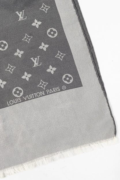 Louis Vuitton Capri Grey Silk Monogram Stole